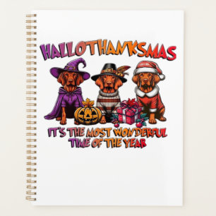 Vizsla Halloween Thanksgiving Christmas Classic T- Planner
