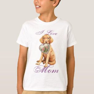 Vizsla Heart Mum T-Shirt