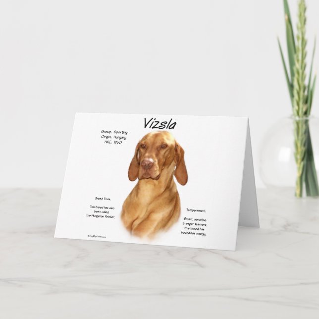 Vizsla History Design Card (Front)