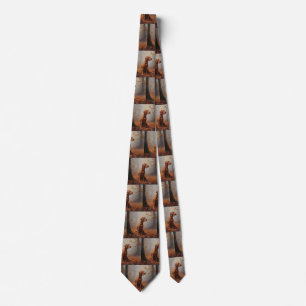 Vizsla in Autumn Leaves Fall Inspire Tie