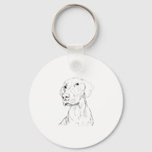 Vizsla Keychain – Dog Keyring Minimalist Gift