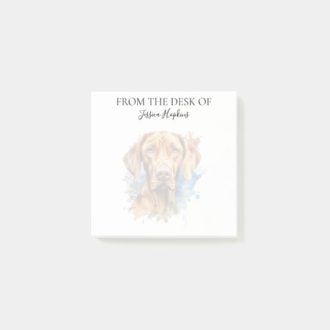 Vizsla Lover Monogrammed Dog Post-it Notes (Front)