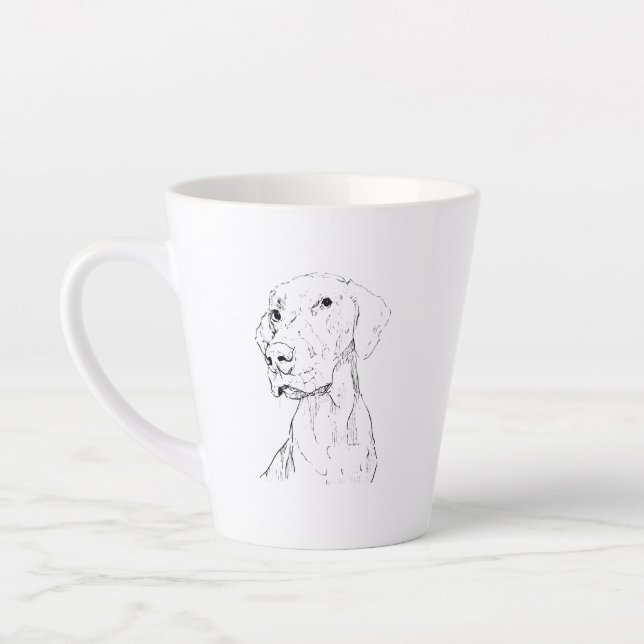 Vizsla Minimalist Ink Dog Coffee Mug (Left)