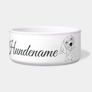Vizsla Minimalist Line Art personalized bowl