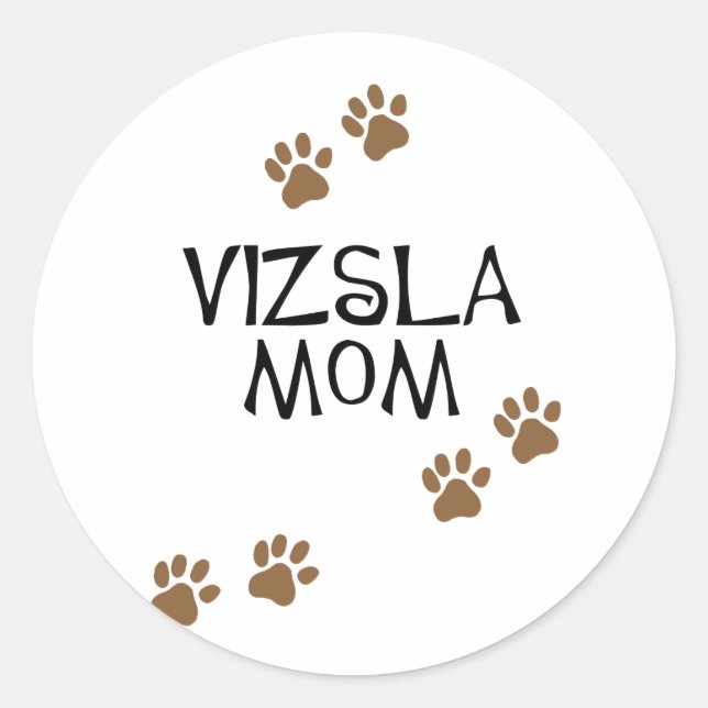 Vizsla Mum Classic Round Sticker (Front)