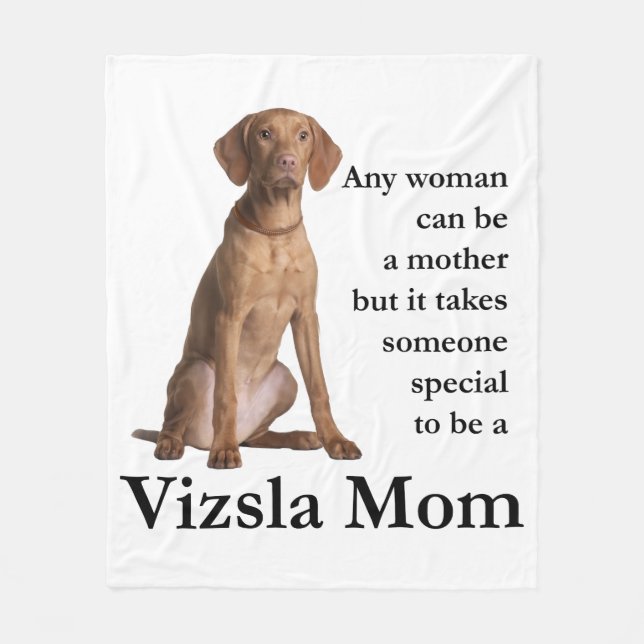Vizsla Mum Fleece Blanket (Front)