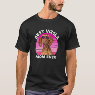 Vizsla Mum For Women Retro Cute Hungarian Vizsla D T-Shirt