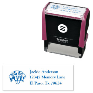 VIZSLA   Name & Return Address Self-inking Stamp