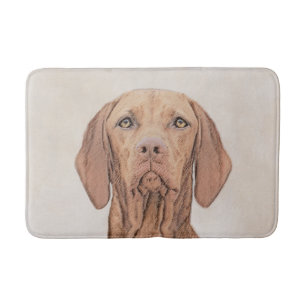 Vizsla Painting - Cute Original Dog Art Bath Mat