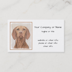 Vizsla Painting - Cute Original Dog Art Business Card