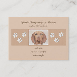 Vizsla Painting - Cute Original Dog Art Business Card