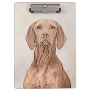 Vizsla Painting - Cute Original Dog Art Clipboard