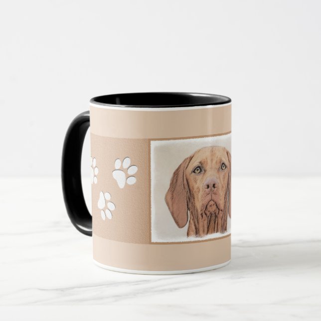 Vizsla Painting - Cute Original Dog Art Mug (Front Left)