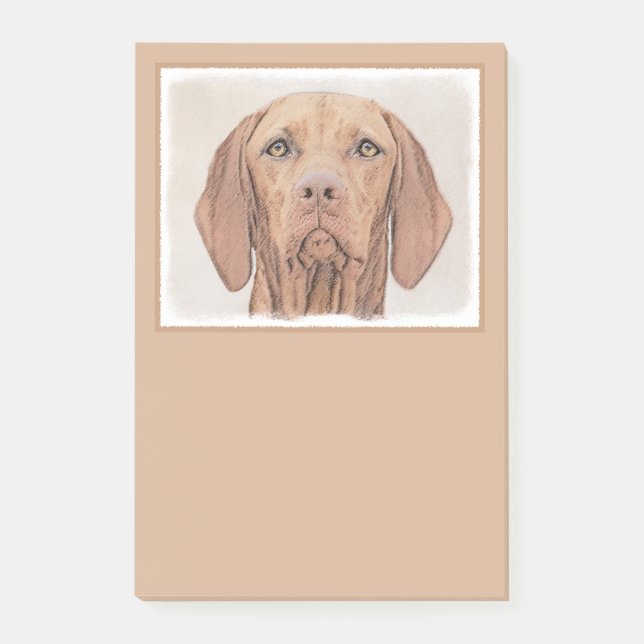 Vizsla Painting - Cute Original Dog Art Post-it Notes (Front)
