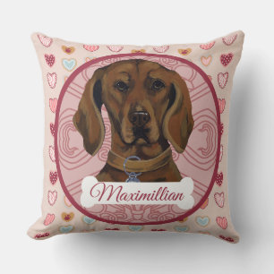 Vizsla Personalize Valentine Pillow