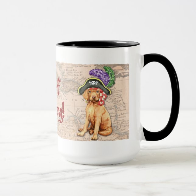 Vizsla Pirate Mug (Right)