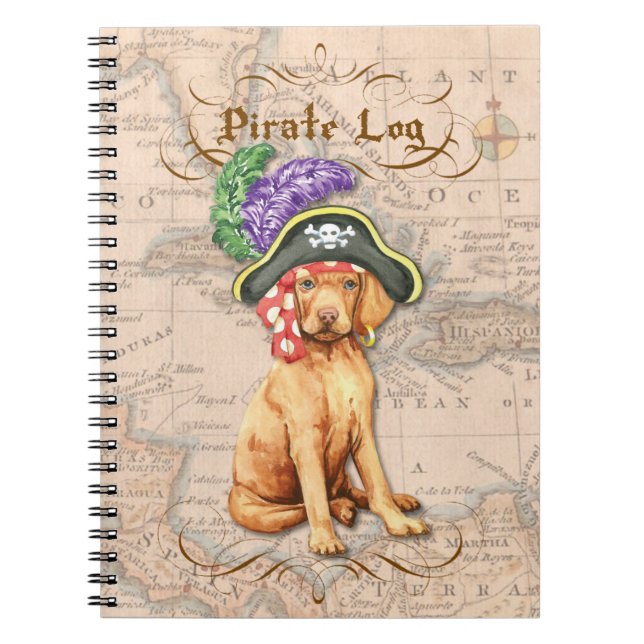 Vizsla Pirate Spiral Notebook (Front)