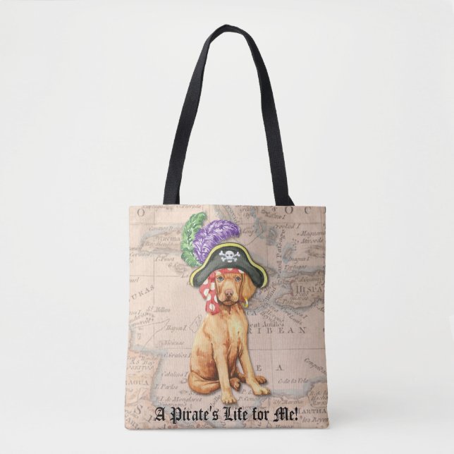 Vizsla Pirate Tote Bag (Front)