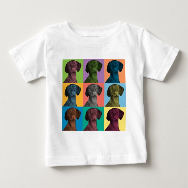 Vizsla Pop-Art Baby T-Shirt (Front)
