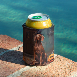 Vizsla Pumpkins Halloween Scary  Can Cooler
