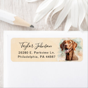 Vizsla Return Address Label