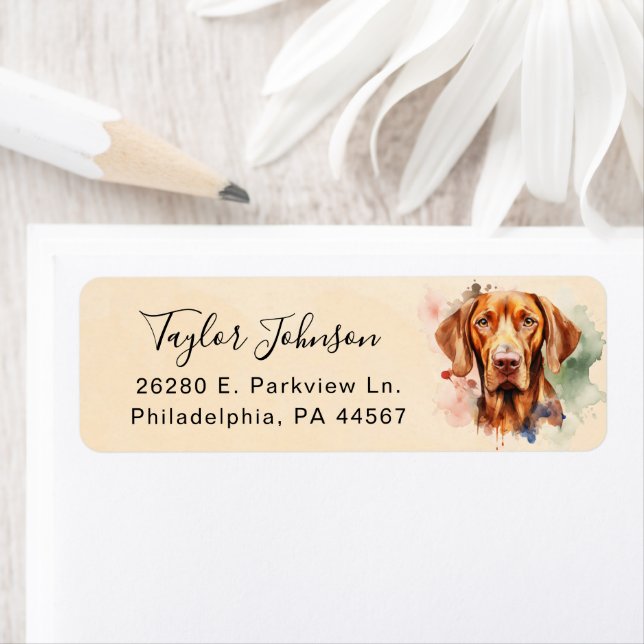 Vizsla Return Address Label (Insitu)