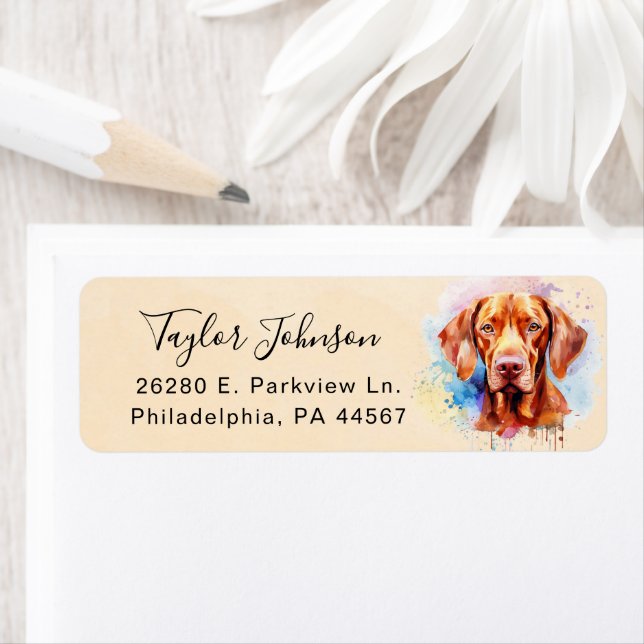 Vizsla Return Address Label (Insitu)