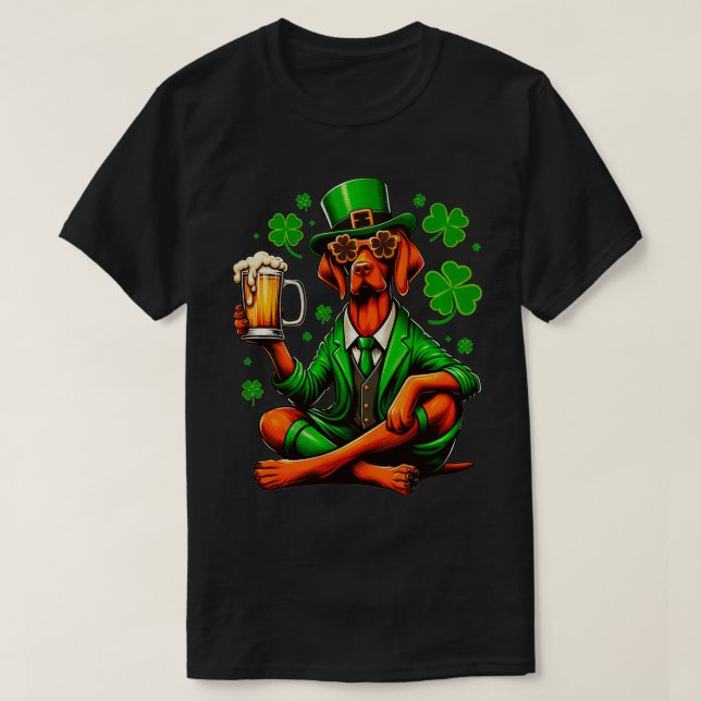 Vizsla Saint Paddys Day Outfit For Lover Dog  T-Shirt (Design Front)