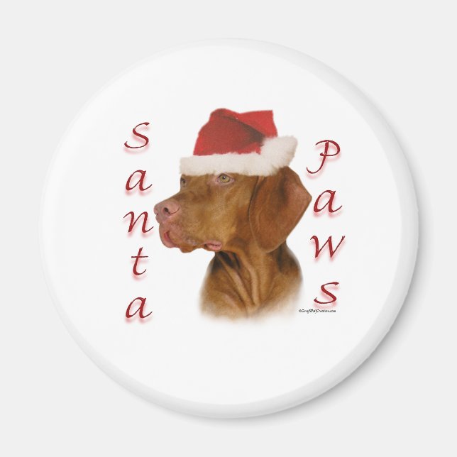 Vizsla Santa Paws Magnet (Front)