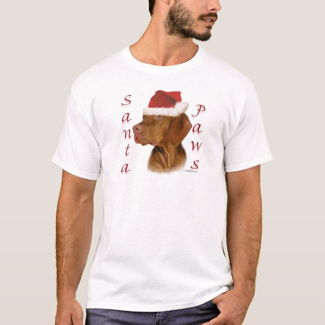 Vizsla Santa Paws T-Shirt (Front)