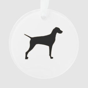 Vizsla silhouette ornament