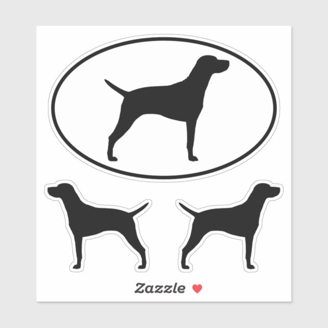 Vizsla Silhouettes Vinyl Sticker Set (Sheet)