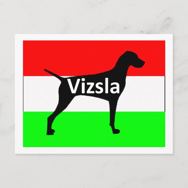 vizsla silo name on Hungary-Flag.png Postcard (Front)