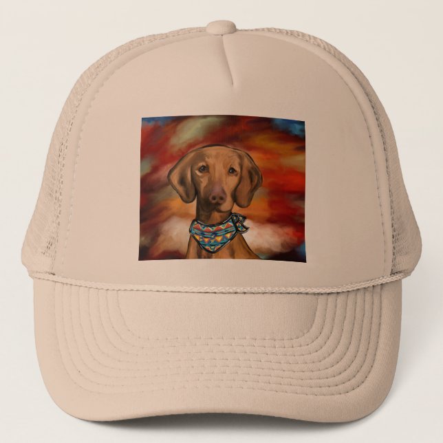 Vizsla Southwestern Trucker Hat (Front)