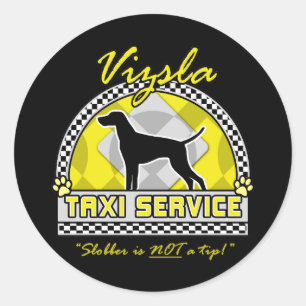Vizsla Taxi Service Classic Round Sticker