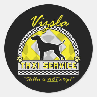 Vizsla Taxi Service Classic Round Sticker
