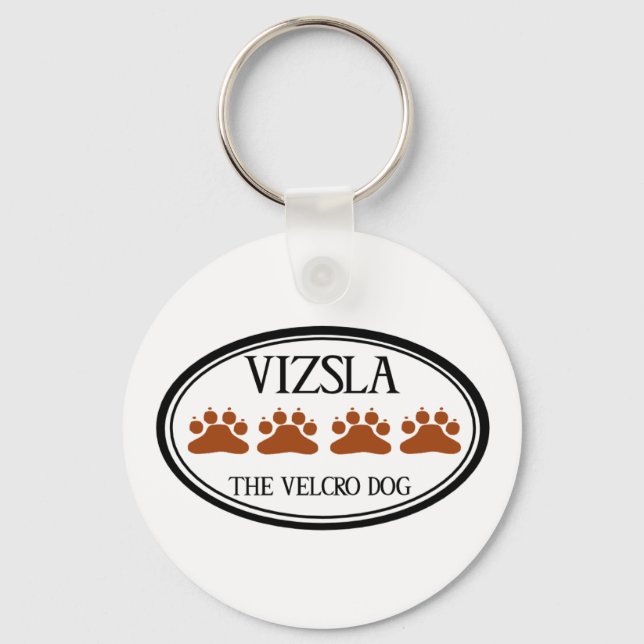 Vizsla The Velcro Dog keychain (Front)