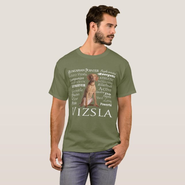 Vizsla Traits T-Shirt (Front Full)