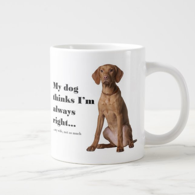 Vizsla v Wife Jumbo Mug (Right)