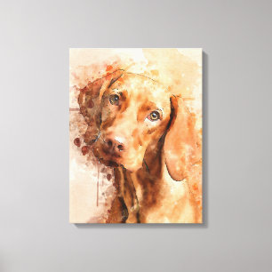 Vizsla Watercolour Canvas Print