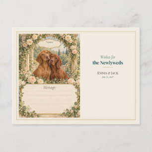 Vizsla Wedding Guest Book Wishes Postcard