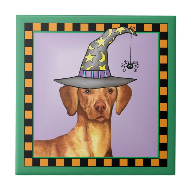 Vizsla Witch Tile (Front)