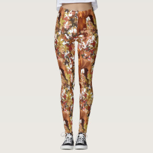 Vizslas and Autumn Leaves Leggings