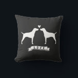 Vizslas Love - Dog Silhouettes with Heart Cushion<br><div class="desc"></div>