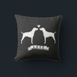Vizslas Love - Dog Silhouettes with Heart Cushion<br><div class="desc"></div>