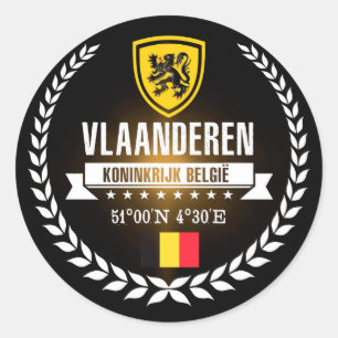Vlaanderen Classic Round Sticker