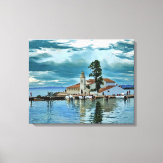 Vlacherna Monastery, Corfu Greece Canvas Print