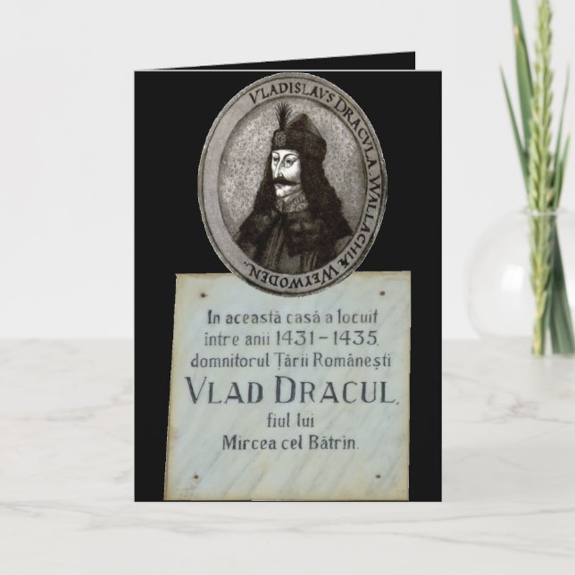 Vlad Draculeala and memorial at Bran Card (Front)