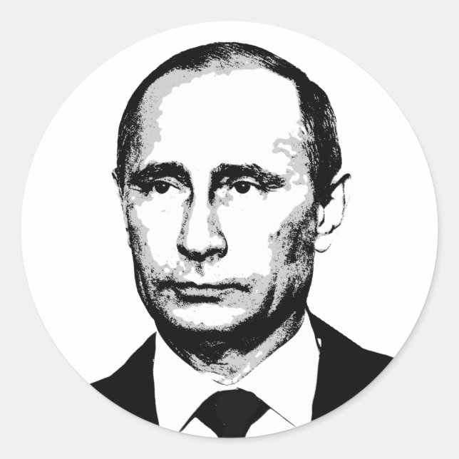Vlad Putin Classic Round Sticker (Front)
