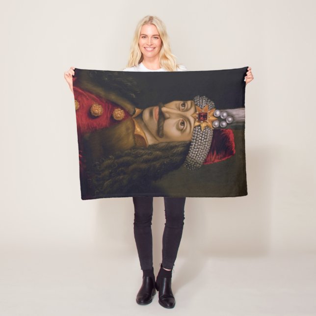 Vlad Tepes: Impaler, Dracula Dragon Prince Voivode Fleece Blanket (In Situ)